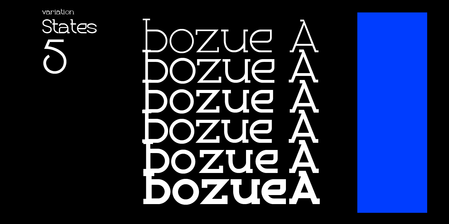 Example font Bozue #7